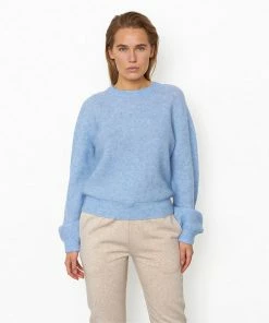 Second Female Brook Chambray Blue Reverse Drop Shoulder Jumper