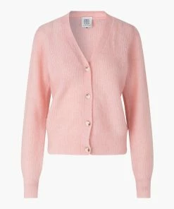 Second Female Brooky Silver Pink Puff Knit Cardigan