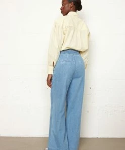 Second Female Ingrid Wide Leg Jeans - Denim Blue