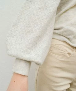 Second Female Lilium Light Grey Melange Knit