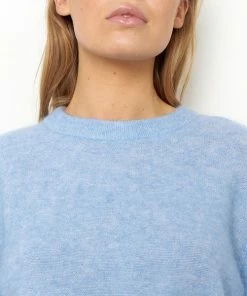 Second Female Brook Chambray Blue Reverse Drop Shoulder Jumper