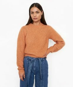 Second Female Brooky Toasted Nut Puff O-neck Knit