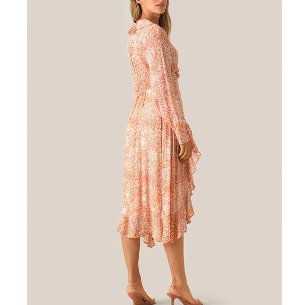 Second Female Apricot Floral Wrap Dress