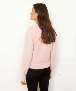 Second Female Brooky Silver Pink Puff O-neck Knit