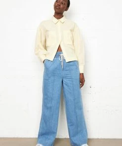 Second Female Ingrid Wide Leg Jeans - Denim Blue