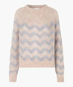 Second Female Juliette Chambray Blue O-neck Knit Jumper