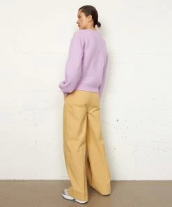 Second Female Brook Orchid Bloom Drop Shoulder Knit