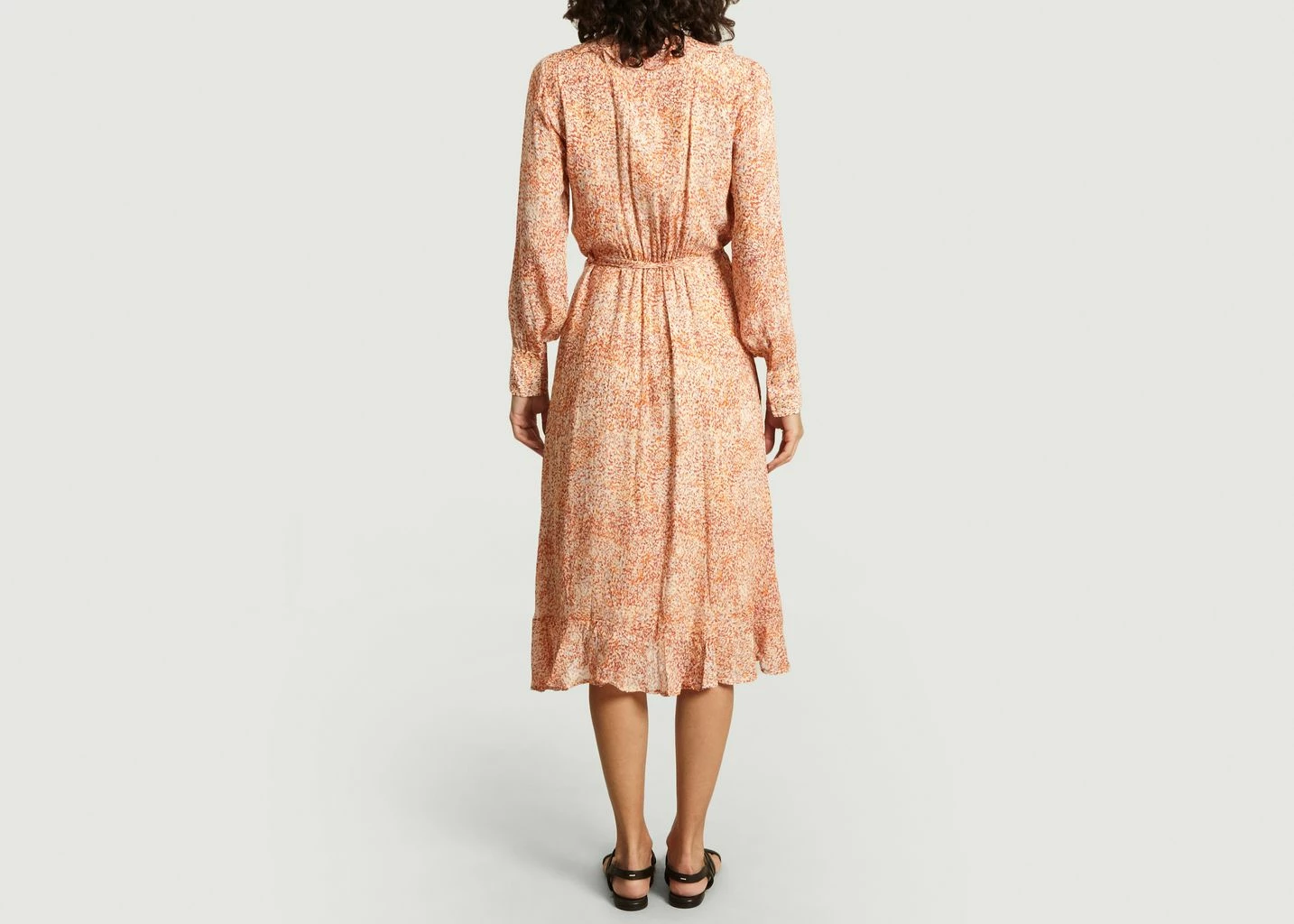 Second Female Apricot Brandy Floral Wrap Dress