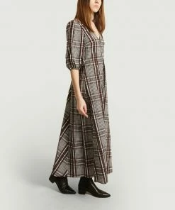 Second Female Black Emily Check Print Maxi Dress