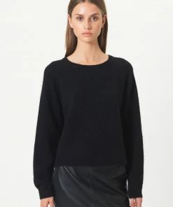 Second Female Brook Knit O Neck Black
