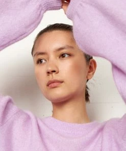 Second Female Brook Orchid Bloom Drop Shoulder Knit