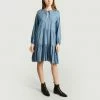 Second Female Blue Lilla Dress With Denim Effect