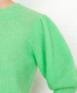 Second Female Brooky Absinthe Green Knit Puff Ss