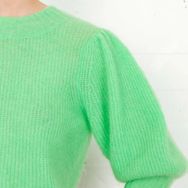 Second Female Brooky Absinthe Green Knit Puff Ss