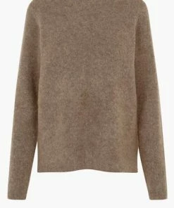 Second Female Brook Knit New O-neck Desert Taupe Sweater