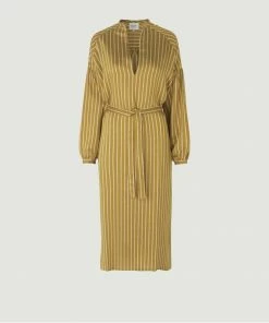 Second Female Yellow Diana Striped Shirt Dress With Belt
