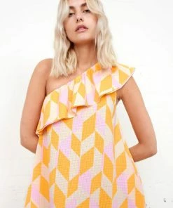 Second Female Dorit One Shoulder Dress Marigold