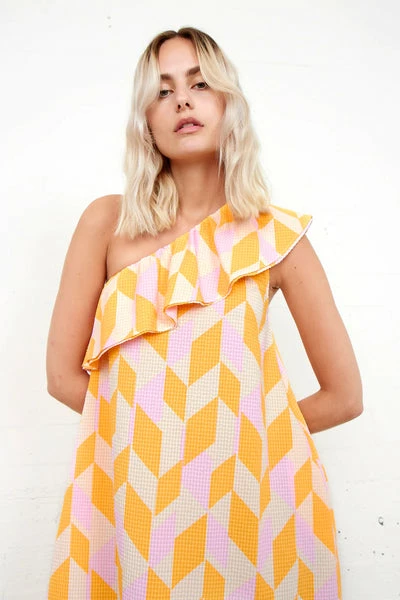 Second Female Dorit One Shoulder Dress Marigold