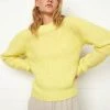 Second Female Brooky Knit Puff O-neck - Limelight