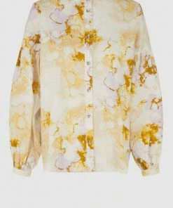 Second Female Lica Long Sleeve Shirt - Pearled Ivory