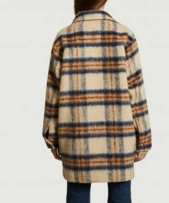 Second Female Checked Loose Coat