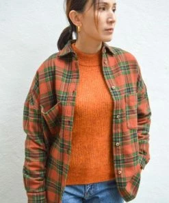Second Female Brooky Knit Puff O Neck Cinnamon Stick Sweater