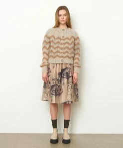 Second Female Juliette Apple Cinnamon O-neck Knit Cardigan