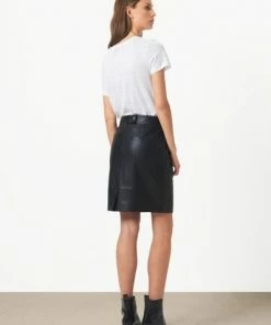 Second Female Barry Leather Midi Skirt