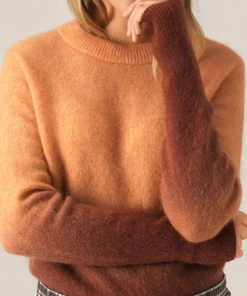 Second Female Brook Knit In Burnt Orange