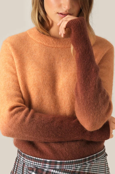 Second Female Brook Knit In Burnt Orange