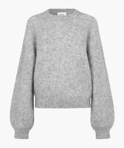 Second Female Brook Grey Melange Reverse Drop Shoulder Jumper
