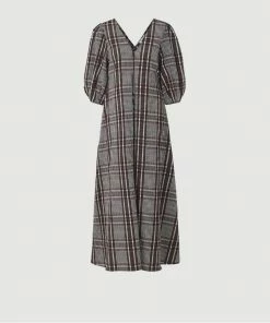 Second Female Black Emily Check Print Maxi Dress