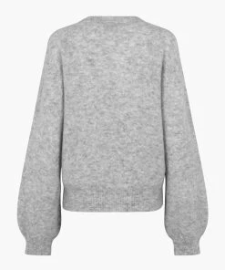 Second Female Brook Grey Melange Reverse Drop Shoulder Jumper