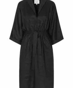 Second Female Basel Linen Dress - Black