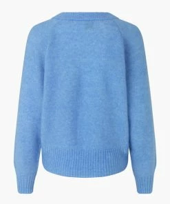 Second Female Brook Cornflower Blue Boxy Knit Cardigan