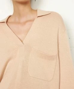 Second Female Dicentra Biscotti Knit V-neck Sweater