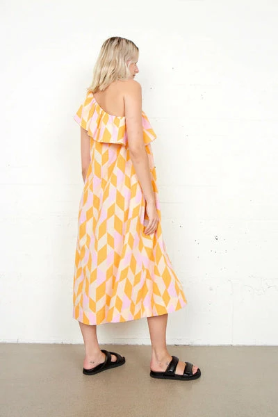 Second Female Dorit One Shoulder Dress Marigold