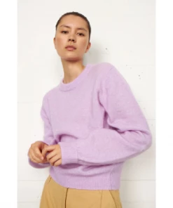 Second Female Brook Knit Drop Shoulder Orchid Bloom