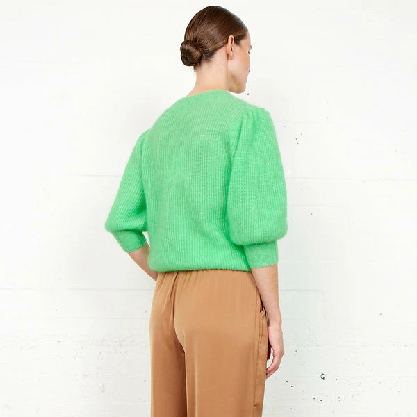 Second Female Brooky Absinthe Green Knit Puff Ss