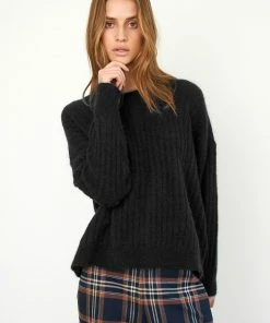 Second Female Open Back O Neck Brooky Knit