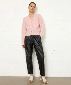 Second Female Brooky Silver Pink Puff Knit Cardigan