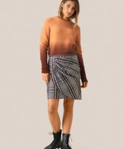 Second Female Brook Knit In Burnt Orange