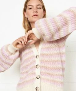 Second Female Yolan Knit Cardigan Orchid Bloom