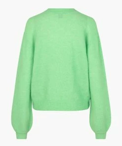 Second Female Brooky Absinthe Green Knit Drop Shoulder Cardigan