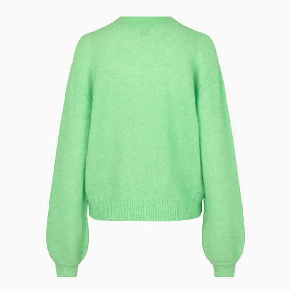 Second Female Brooky Absinthe Green Knit Drop Shoulder Cardigan
