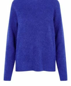 Second Female Brook Knit New O-Neck Spectrum Blue