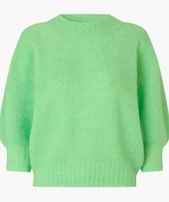 Second Female Brooky Absinthe Green Knit Puff Ss