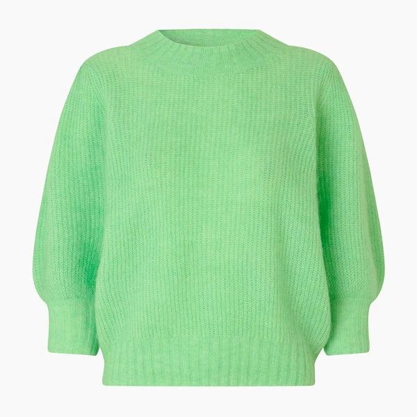 Second Female Brooky Absinthe Green Knit Puff Ss