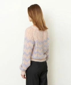 Second Female Juliette Chambray Blue O-neck Knit Jumper