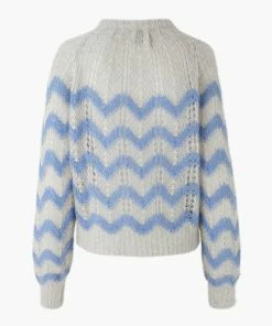 Second Female Juliette Brunnera Blue O-neck Knit Cardigan